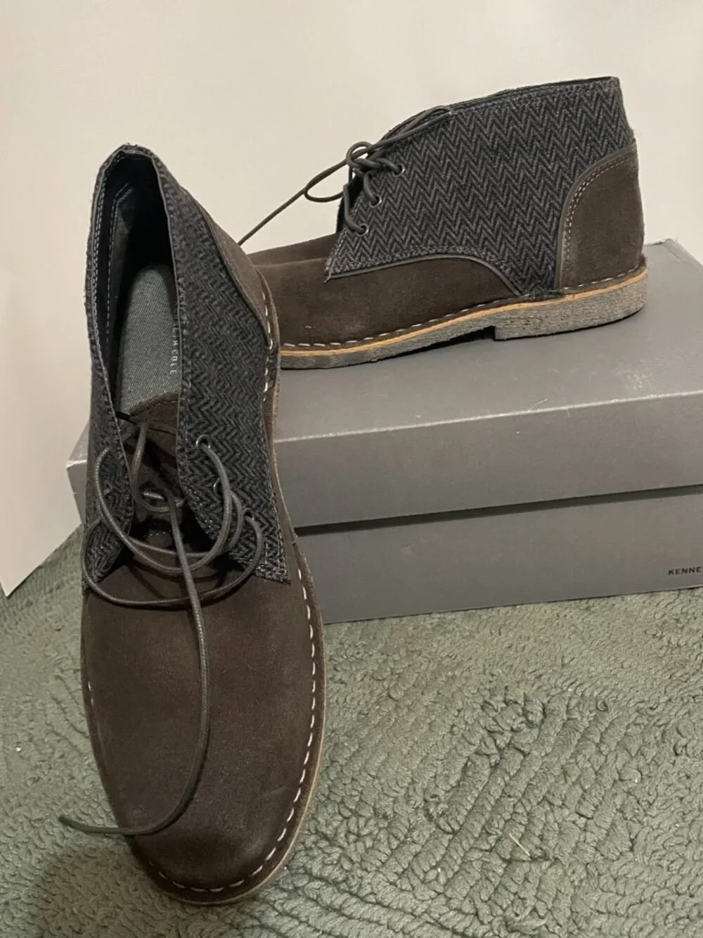 Kenneth Cole Reaction Passage Boot Brown Chukka Lace-Up Boots US 8.5 NWT